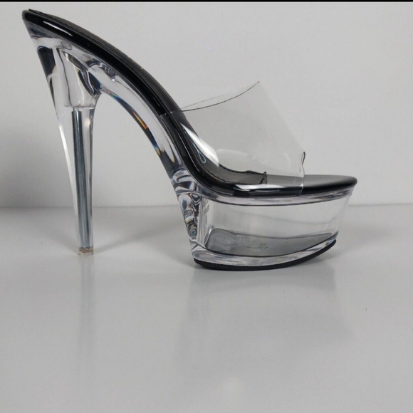 Chase & Chloe brand new clear heel with black insole - Picture 2 of 10